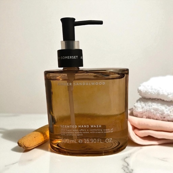 Asquith & Somerset Amber Sandalwood Hand Wash | 16.9 oz Glass Bottle | Luxury - Picture 1 of 1
